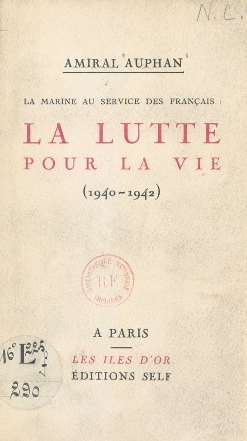 ebook cover of La Marine au service des Français : la lutte pour la vie, by Gabriel Auphan