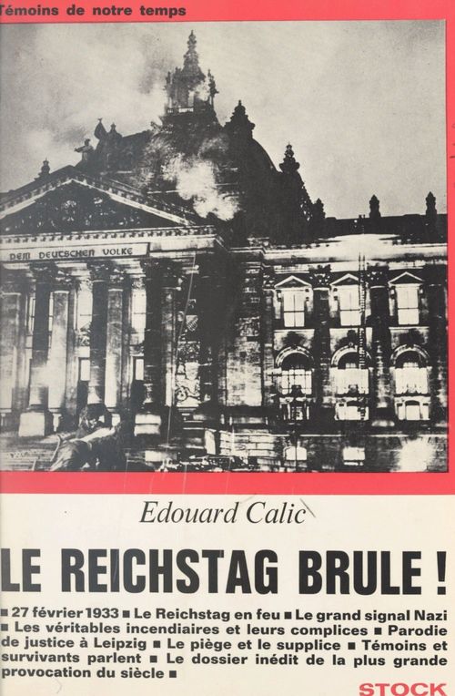 ebook cover of Le Reichstag brûle !, by Edouard Calic