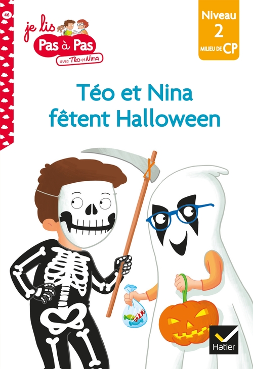 ebook cover of Téo et Nina Milieu de CP niveau 2 - Téo et Nina fêtent Halloween, by Isabelle Chavigny, Marie-Hélène Van Tilbeurgh