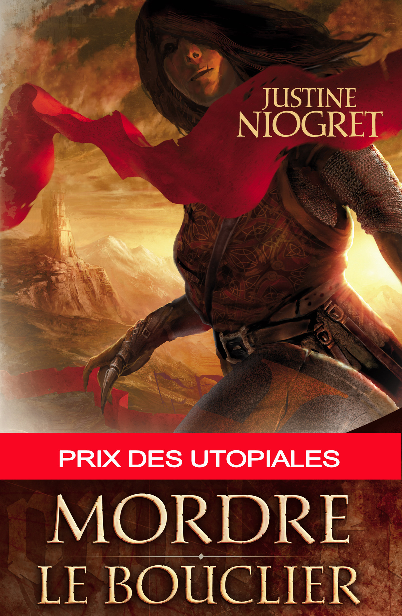 ebook cover of Mordre le bouclier, by Justine Niogret