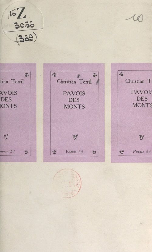 ebook cover of Pavois des monts, by Christian Terril