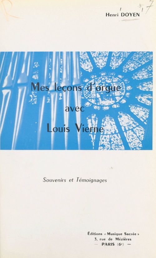 ebook cover of Mes leçons d'orgue avec Louis Vierne, by Henri Doyen