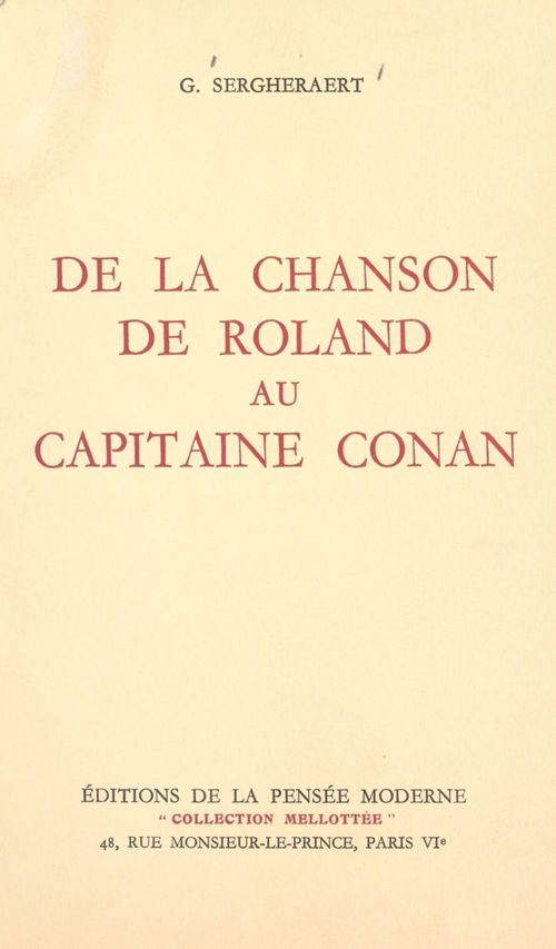 Couverture ebook de De la "Chanson de Roland" au "Capitaine Conan" (1). Présence de la Bulgarie dans les lettres françaises expliquée par l'Histoire, de Gaston Sergheraert