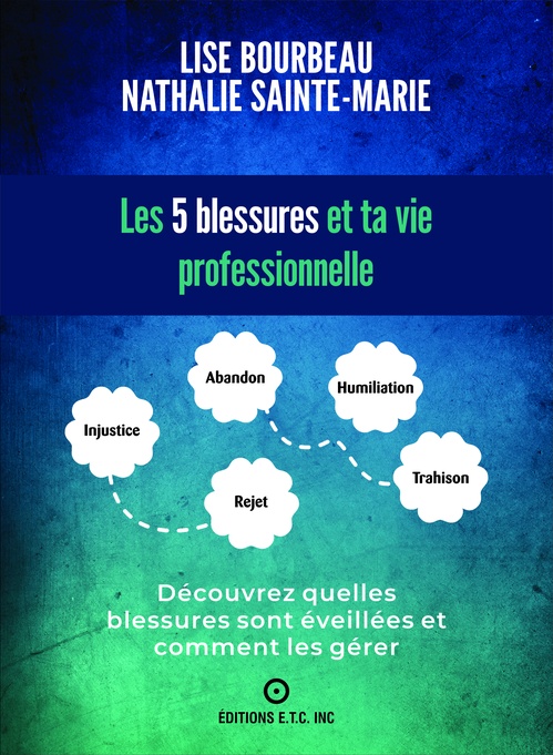 Couverture ebook de Les 5 blessures et ta vie professionnelle, de Lise Bourbeau, Nathalie Sainte-Marie