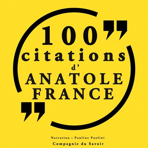 audiobook cover of 100 citations d'Anatole France, by Ambrose Bierce
