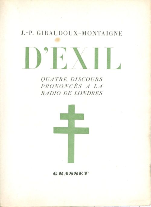 ebook cover of D'exil, by Jean-Pierre Giraudoux