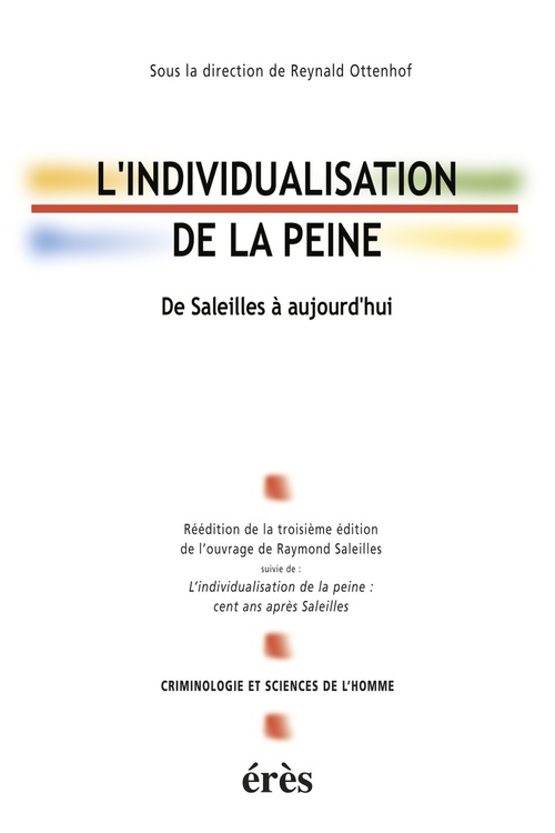 ebook cover of L'individualisation de la peine, by Raymond Saleilles