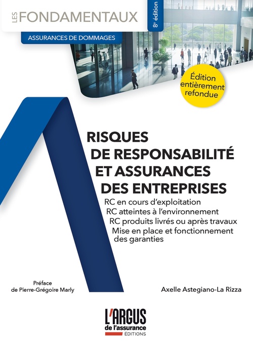 Couverture ebook de Risques de responsabilité et assurances des entreprises, de Axelle Astegiano-La Rizza