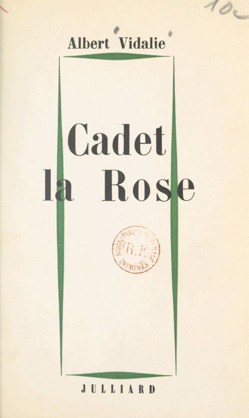Couverture ebook de Cadet la rose, de Albert Vidalie