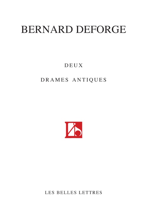 ebook cover of Deux drames antiques, by Bernard Deforge