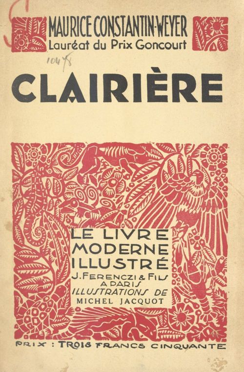 ebook cover of Clairière, by Maurice Constantin-Weyer