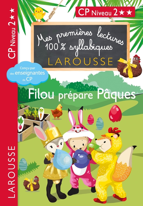 ebook cover of Premières lectures syllabiques - Filou prépare Pâques, by Giulia Levallois, Hélène Heffner, Cécilia Stenmark