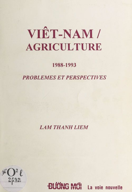 ebook cover of Viêt-Nam, agriculture 1988-1993, by Thanh Liem Lam