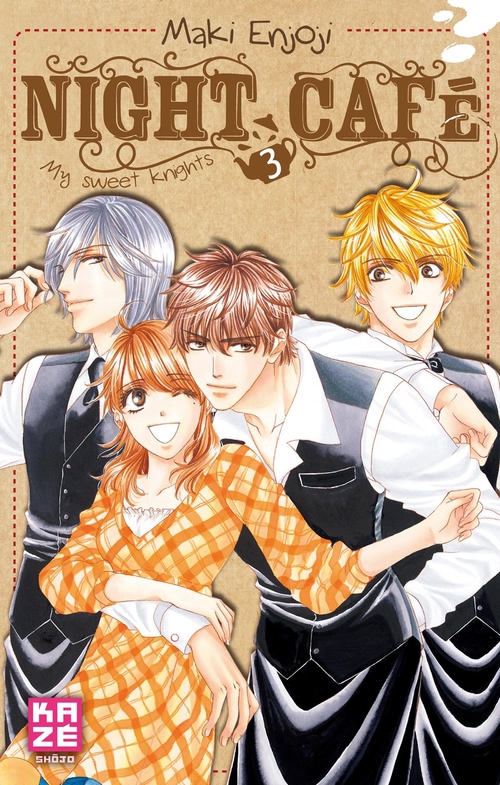 Couverture ebook de Night Cafe - My sweet knights T03, de Maki Enjôji