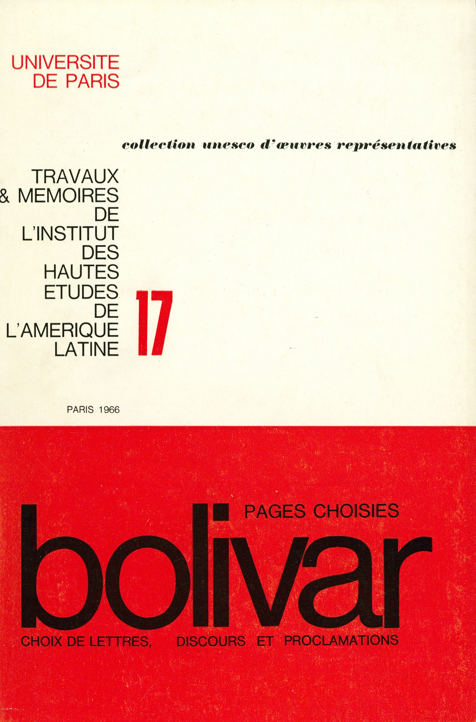 Couverture ebook de Bolivar, pages choisies, de Simón Bolívar