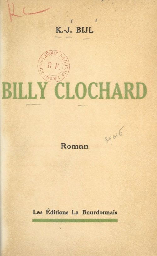 ebook cover of Billy clochard, by Koenraad-Jakob Bijl