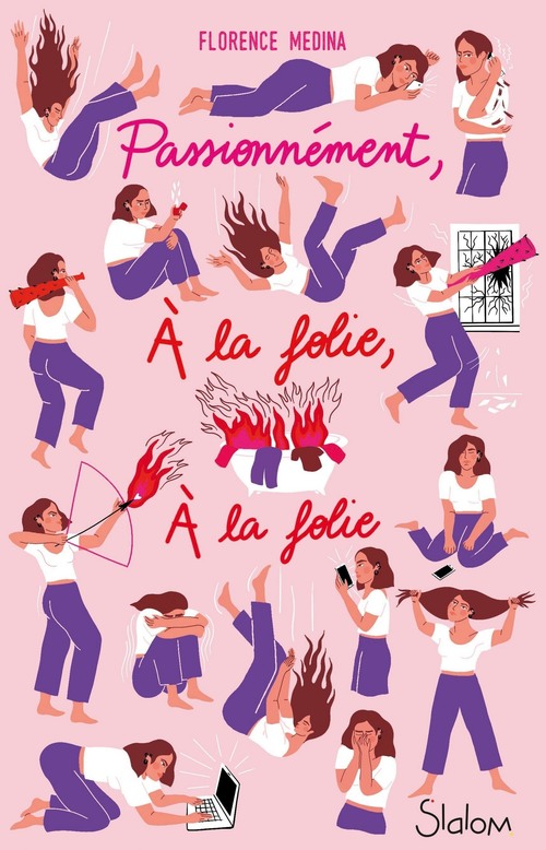 ebook cover of Passionnément, à la folie, à la folie - Lecture roman ado réaliste amour - Dès 14 ans, by Florence Medina