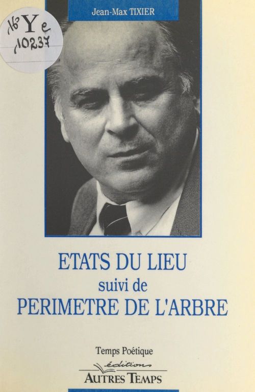 Couverture ebook de États du lieu, de Jean-Max Tixier