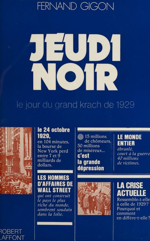 ebook cover of Jeudi noir, by Fernand Gigon