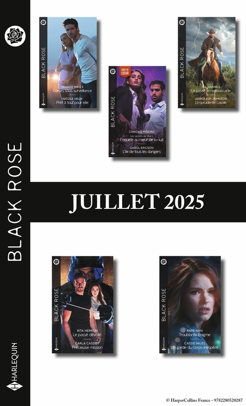 Couverture ebook de Pack mensuel Black Rose - 10 romans (Juillet 2025), de Collectif