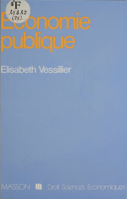Couverture ebook de Économie publique, de Vessillier