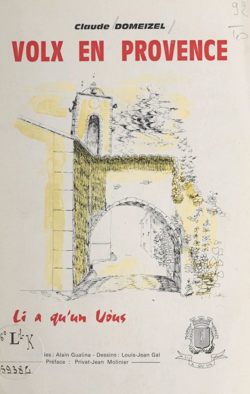 Couverture ebook de Volx en Provence, de Claude Domeizel