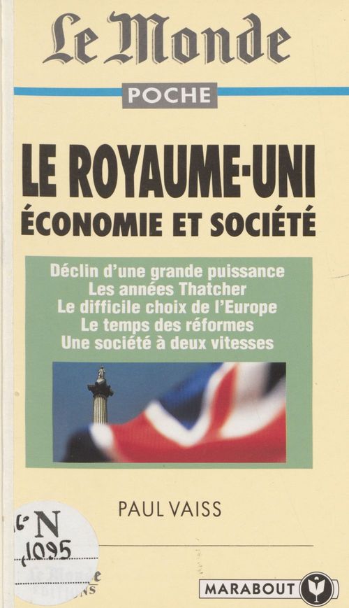 Couverture ebook de Le Royaume-Uni, économie et société, de Vaiss