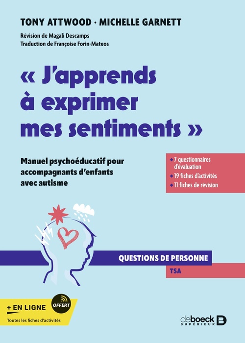 Couverture ebook de J'apprends à exprimer mes sentiments, de Tony Attwood, Michelle Garnett