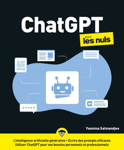 Couverture ebook de ChatGPT pour les Nuls, de Yasmina Salmandjee