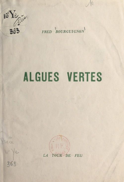 ebook cover of Algues vertes, by Fred Bourguignon