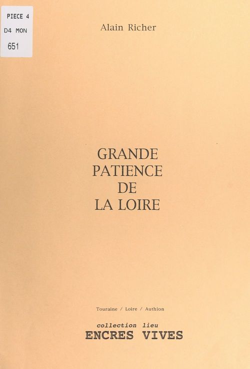 Couverture ebook de Grande patience de la Loire, de Alain Richer