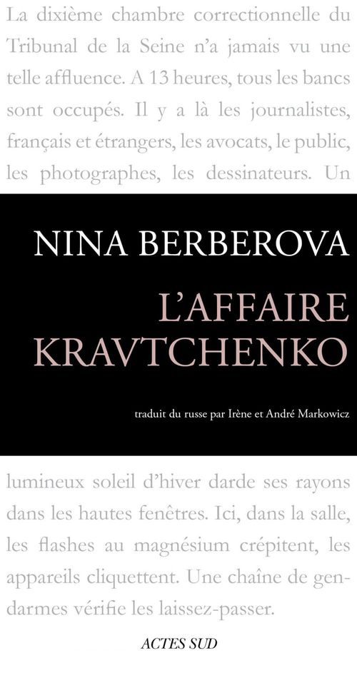 ebook cover of L'affaire Kravtchenko, by Nina Berberova