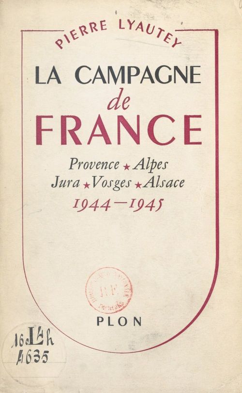 Couverture ebook de La Campagne de France, de Pierre Lyautey