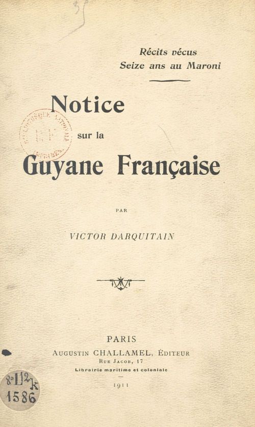 Couverture ebook de Récits vécus, de Victor Darquitain