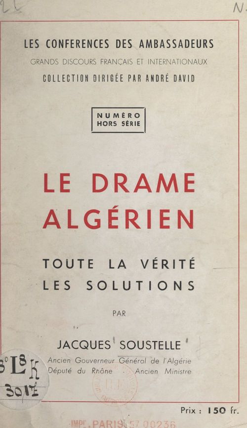 ebook cover of Le drame algérien, by Jacques Soustelle
