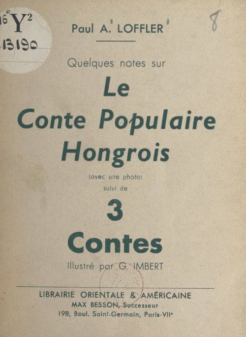 Couverture ebook de Quelques notes sur le conte populaire hongrois, de Paul A. Loffler