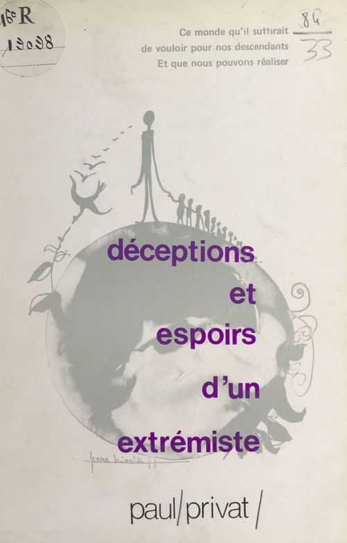 Couverture ebook de Déceptions et espoirs d'un extrémiste, de Paul Privat