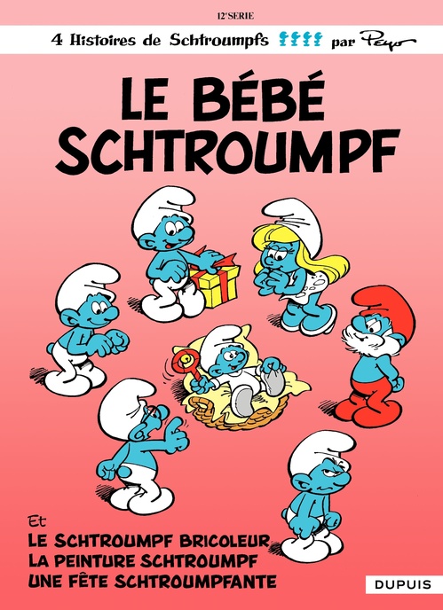 Couverture ebook de Les Schtroumpfs - Tome 12 - Le Bébé Schtroumpf, de Peyo