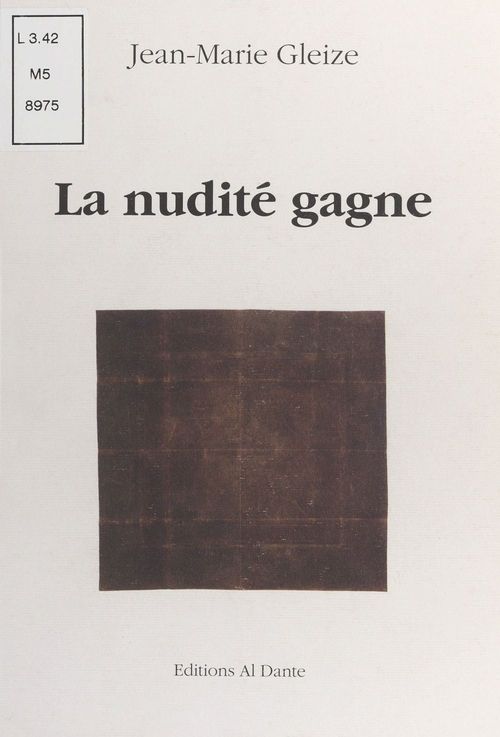 ebook cover of La nudité gagne, by Jean-Marie Gleize