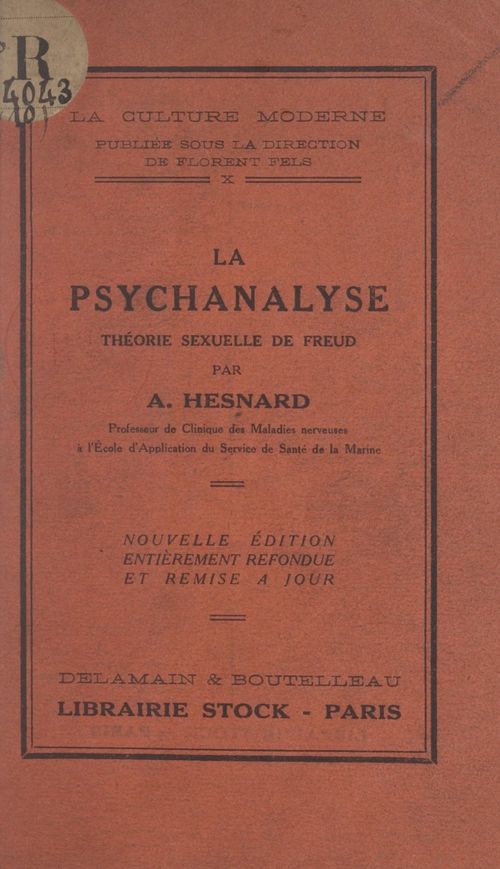 Couverture ebook de La psychanalyse, de Angelo Hesnard