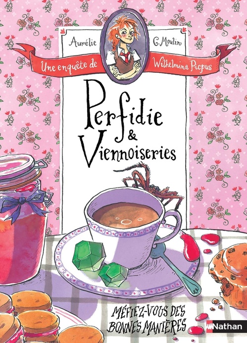 ebook cover of Perfidie & viennoiseries - Une enquête de Wilhelmina Picpus, by Aurélie C. Moulin, Lou Bonelli-Cresta