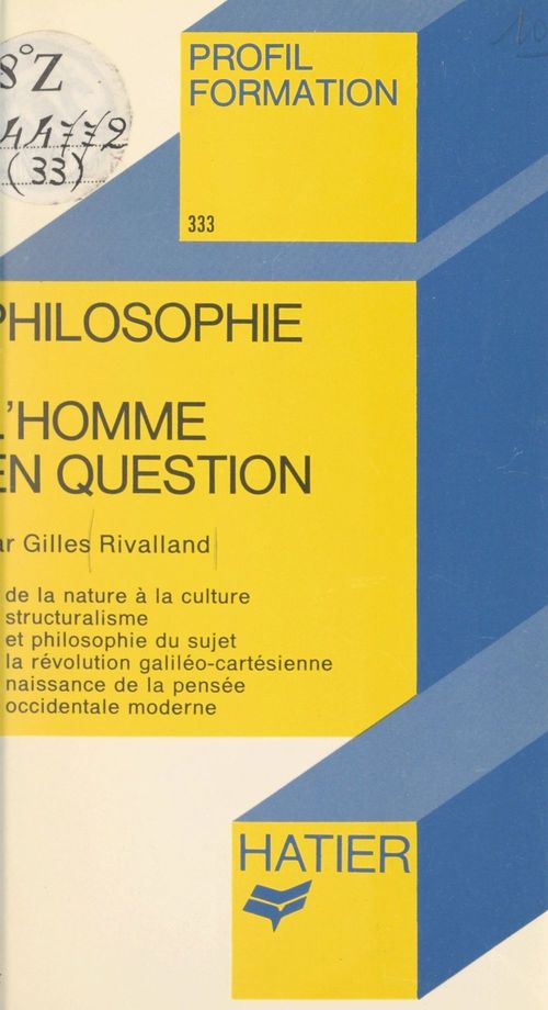 ebook cover of L'homme en question, by Gilles Rivalland