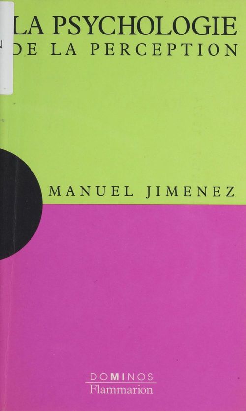 ebook cover of La Psychologie de la perception, by Manuel Jimenez