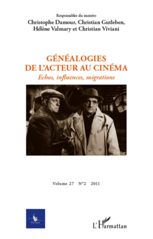 Couverture ebook de Généalogies de l'acteur au cinéma, de Collectif