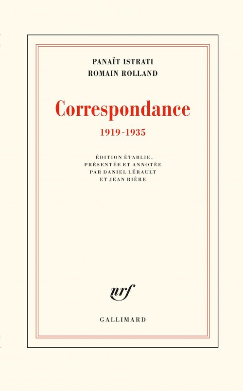 ebook cover of Correspondance (1919-1935), by Panaït Istrati, Romain Rolland
