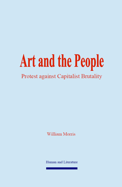 ebook cover of Art and the People, by William Morris