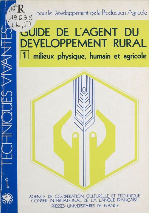 Couverture ebook de Guide de l'agent du développement rural, de Morize/Dutilleul J/J