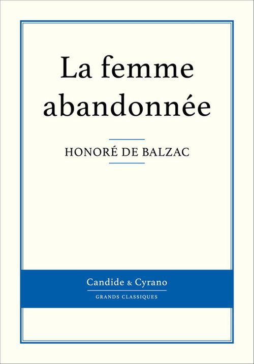 Couverture ebook de La femme abandonnée, de Honoré de Balzac