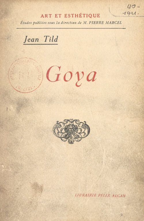 Couverture ebook de Goya, de Jean Tild
