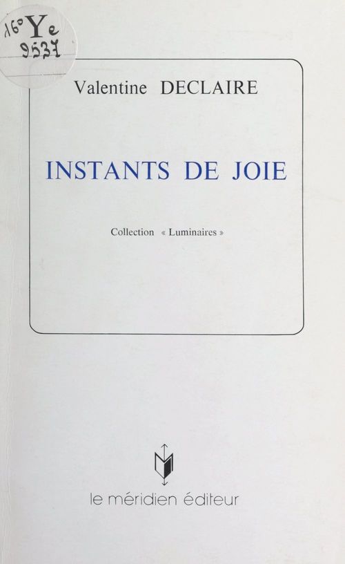Couverture ebook de Instants de joie, de Valentine Declaire